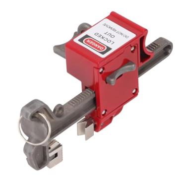 Imagem de POENVFPO Bloqueio Alça Válvula de Esfera, Construção Em Aço de Alumínio para Tubos DN8-DN100, Dispositivo de Bloqueio de Torneira Manual Seguro Com Etiquetas para Segurança de água Externa