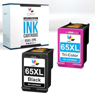 Imagem de CMYi Pacote combo de cartuchos de tinta de substituição 65XL para HP AMP 100, 101, 105, 120, 125, DeskJet 2600, 2620, 2622, 2624, 2628, 2630, 2632, 2633, 2634, 2635, 2636, 26400. , 2652 Impressoras (1