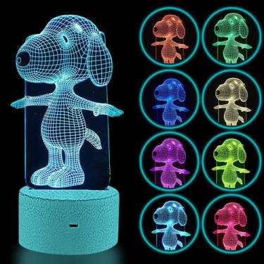 Imagem de Lâmpada 3D Night Light YARRD Dog Animal Candeeiros de mesa Touch Table