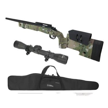 Imagem de Rifle Sniper Airsoft M40 Sa-s02 Multicam+ Luneta 4x32+ Capa