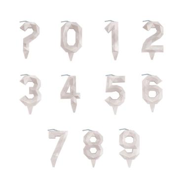 Imagem de Vela De Aniversário Diamante Branca Modelo 6