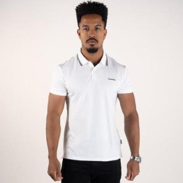 Imagem de Camisa Polo Calvin Klein Liquid Touch Frisos Branca-Masculino