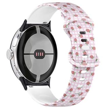 Imagem de THAZEE Pulseira de silicone macia de substituição compatível com Google Pixel Watch 2 (2023)/Pixel Watch (2022)