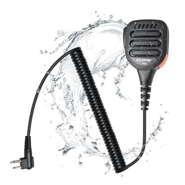 Imagem de PZYPYM Alto-falante de rádio IP65 à prova d'água, microfone, walkie-talkie, microfone de mão, de mão, alto-falante remoto com 3,5 mm para Motorola cls1413 cls1450 cp200d 100d 185 bpr 40 rdm2070d