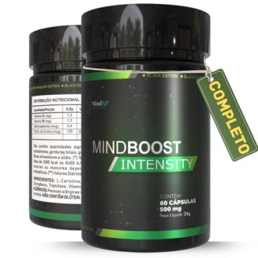 Imagem de Termogênico 60 Capsúlas INTENSITY BLACK EDITION Cafeína Laranja Moro Picolinato de Cromo L-Carnitina Triptofano Vitaminas B2 E B6