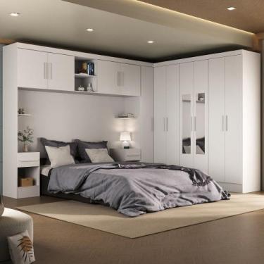Imagem de Guarda-Roupa Modulado Soberano 11 Portas 5 Gavetas com Espelho Branco 
