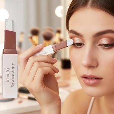 Imagem de Paleta de cores de dois tons de mistura de cores, kit compacto e portátil de pigmento criativo para artistas amadores e uso em viagens (ouro)