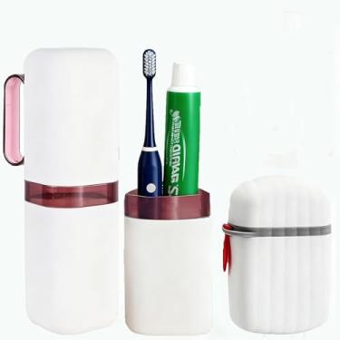 Imagem de LYCRAFTS Estojo de sabão de viagem e escova de dentes, estojo de viagem, suporte de sabão portátil, suporte de escova de dentes com tampa recipiente de sabão à prova de vazamento para viagem, banheiro
