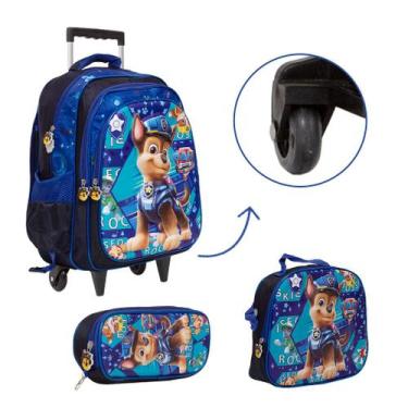 Imagem de Kit Bolsa Escolar Infantil Patrulha Canina Rodinha Toys 2U