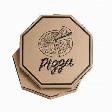 Imagem de Caixa para pizza marrom com relevo, 40 cm, embalagem com 25 unidades, especialmente projetada para entrega