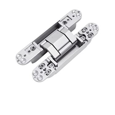 Imagem de Dobradiças de porta ocultas Dobradiça de porta invisível para melhoria da casa Dobradiça cruzada ajustável tridimensional Dobradiça oculta escondida (Cor: Prata 40 kg, Tamanho: A)