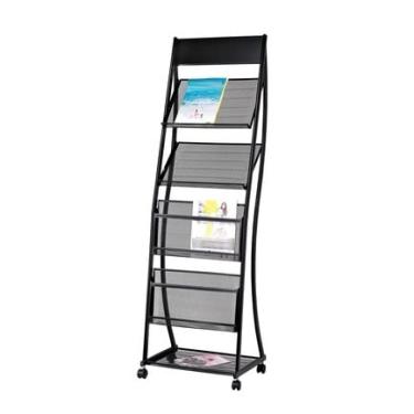 Imagem de EVSER Suporte de revistas de chão Rack de revistas de material promocional Rack de exibição de livros rack de exibição de página única rack de armazenamento rack de jornal rack de exibição de revista
