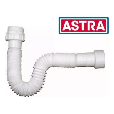 Imagem de 2X Sifao Astra Universal Sanfonado Plastico Branco 60Cm