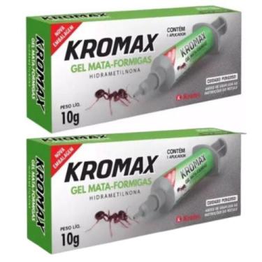 Imagem de Mata Formigas Gel Kromax Seringa 10gr un, kit2unidades