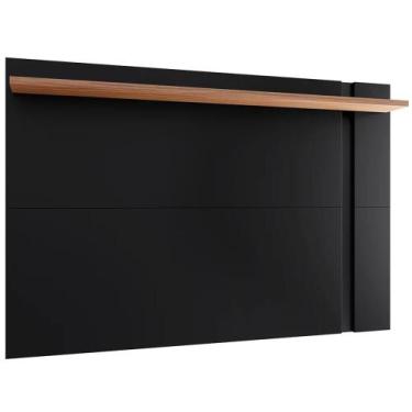 Imagem de Painel para TV até 70 Polegadas Extensível Flex Leme Preto Fosco/Noce 