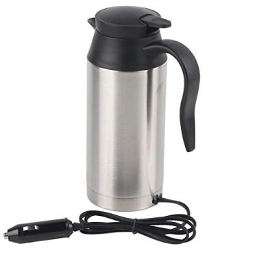 Imagem de Chaleira elétrica para carro, caldeira de água para carro, 12 V 750 ml copo de aquecimento elétrico portátil para viagem café chá caneca de ebulição chaleira de carro chaleira caldeira isqueiro chaleira de aquecimento chaleira