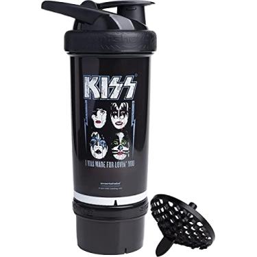 Imagem de Smartshake Coqueteleira de proteína Revive KISS com armazenamento – Garrafas de shake de proteína KISS Merchandise KISS, presentes de guitarra para homens, coleção Rock Band