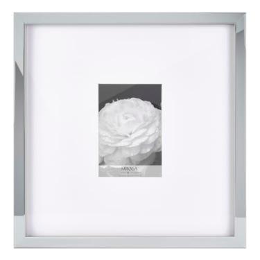 Imagem de Mikasa Moldura para galeria de madeira espelhada de nogueira de 4,62 x 4,62 x 1,5 cm, exibe uma foto durável de 12 x 17 cm para uso diário em casa, cozinha, jantar e ambientes de entretenimento