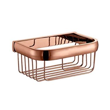Imagem de HHHJQFAAT Rack de parede cesta quadrada de armazenamento, prateleira de banheiro quadrada, suporte de toalha de papel ouro rosa dispensadores de rolo de cozinha - ouro (cor: dourado) (tamanho único