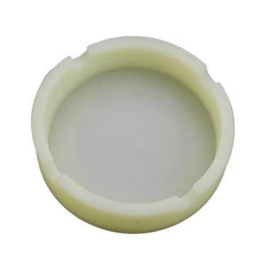 Imagem de Cinzeiros modernos de silicone redondos coloridos para casa, bar, hotel, escritório, mesa, decoração de casa (bege)
