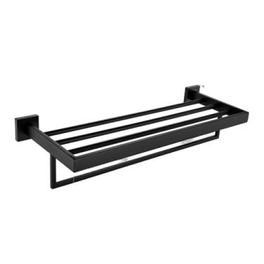 Imagem de Conjunto de ferragens de banheiro dourado escovado para montagem na parede, suporte de rolo de papel higiênico, toalheiro, cabide de aço inoxidável, kit de acessórios de barra de toalha 560, tamanho