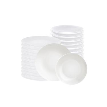 Imagem de Jogo De Pratos Leonora Em Porcelana Branco 24 Peças - Tramontina