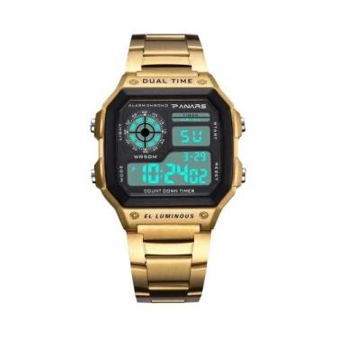 Imagem de Relógio Esportivo Digital Masculino À Prova D'Água Com Pulseira De Aço