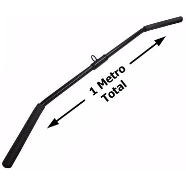 Imagem de Kit 1 Barra Puxador Costas 1 Reto 1 Curvo 1 Corda Triceps