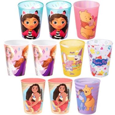 Imagem de Copo Base Para Ovos De Páscoa Gabby Frozen e Moana - 10 Unidades - Pla