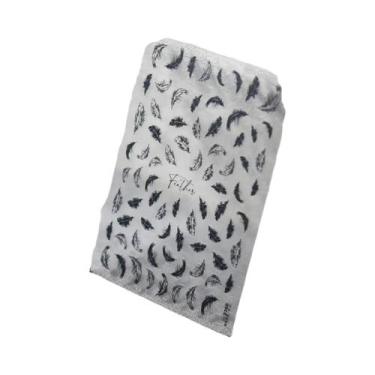 Imagem de Adesivos De Unhas Com Asas De Borboleta Pretas E Roxas, Decalques De M