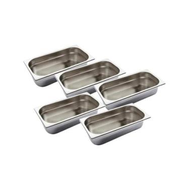 Imagem de Kit 5 cuba sem alca inox 1/3 gn 65 para buffet - Chef Line