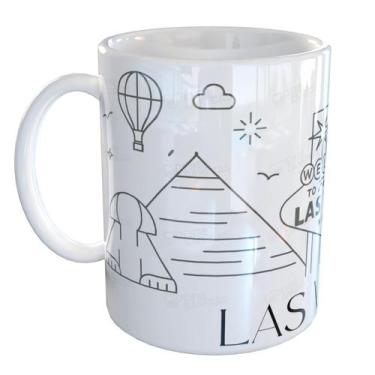 Imagem de Caneca Porcelana Las Vegas - Pense Canecas, Branco