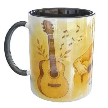 Imagem de Caneca Porcelana Violão Instrumento Musical Músico - Pense Canecas, Pr