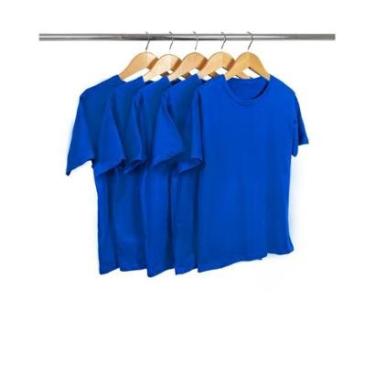 Imagem de Kit 5 Camisetas Juvenil Básica Lisa 100% Algodão Premium-Unissex