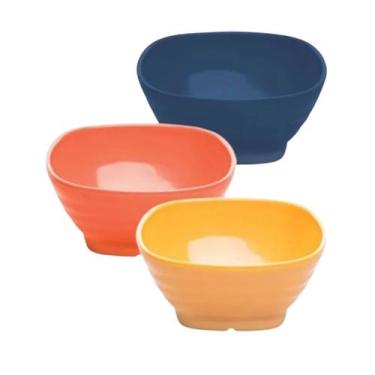 Imagem de 3 Bowl Bambu 11cm Quadrado Pote Petiscos Restaurante Hotel - Lyor