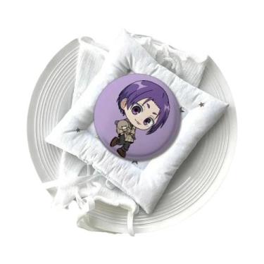 Imagem de Broche De Metal Macio Em Formato De Emblema Amine B-Blues Locks, Pin D