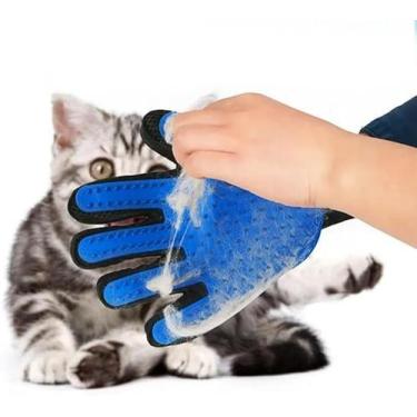 Imagem de Luva Tira Pelos De Gato E Cachorro Escova De Silicone Massageadora Mag
