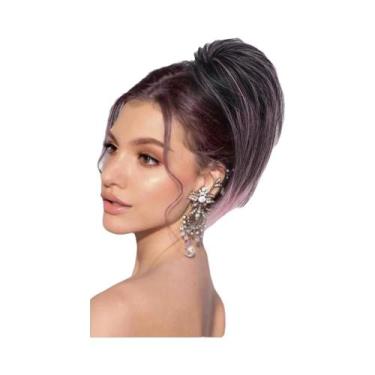 Imagem de Aplique De Cabelo Sintético Com Presilha De Garra, Coque Desgrenhado O