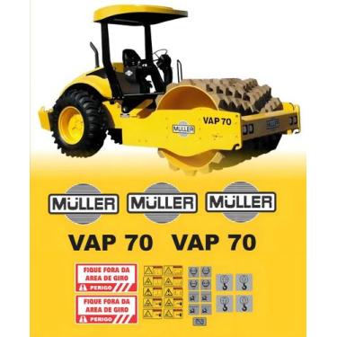 Imagem de Kit Adesivos Compatível Rolo Muller Vap 70 Padrão - SPTS
