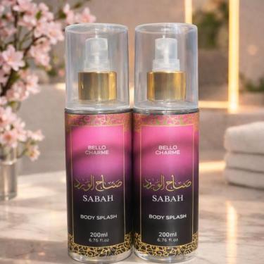 Imagem de 2 Body Splash Árabe SABAH Feminino 200ml Bello Chame - Bello Charme
