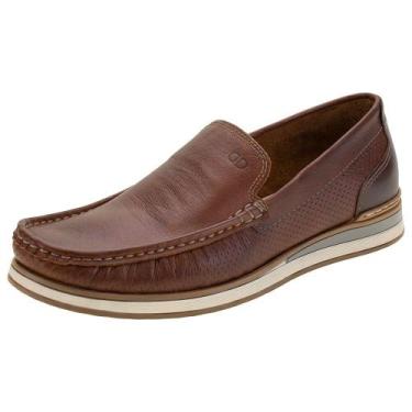 Imagem de Mocassim masculino denim flow democrata - 252101, Café, 40