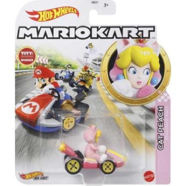 Imagem de Cat Peach Standard Kart Hot Wheels Mario Kart - GRN13
