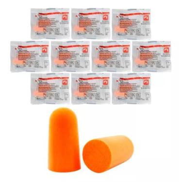 Imagem de Kit 10 Prs Protetor Auricular Plug Espuma Sem Cordão 3m 1100