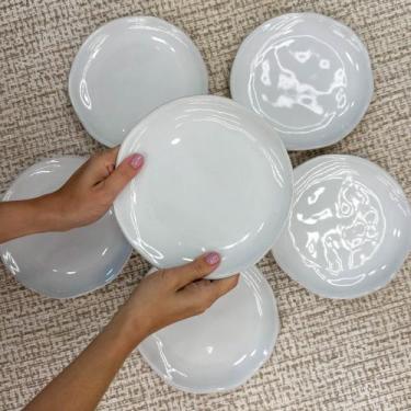 Imagem de Conjunto Prato 6 Pratos de Sobremesa Bio New White - Porto Brasil