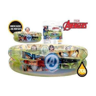 Imagem de Piscina Infantil Inflável Avengers "Vingadores"  70Litros 75x22cm Etit