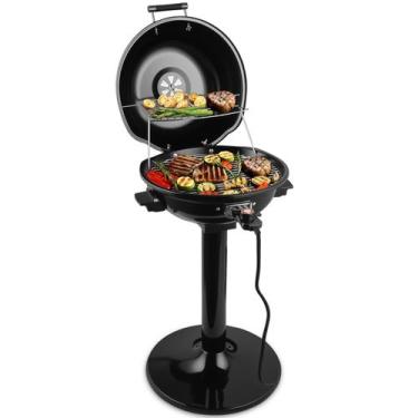 Imagem de Churrasqueira Elétrica CUSIMAX 1600W Portátil com Tampa e Suporte