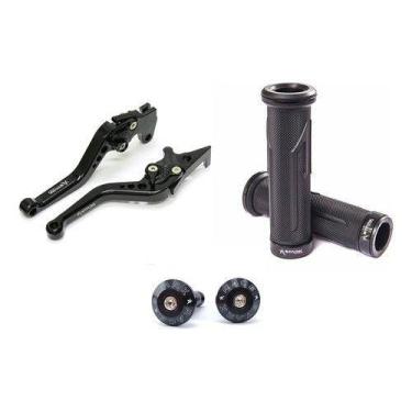 Imagem de Kit Manete Manopla Peso Tampa Yamaha Crosser 150 Freio tambor - NoBran