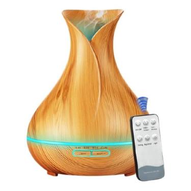 Imagem de Umidificador De Ar Difusor Aromatizador Ultrassônico 400ml Jarro Com Controle LED Luatek LKJ-161 (Clara)