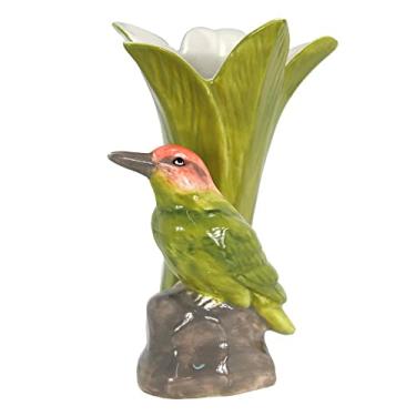 Imagem de L Hermitage 24294 Vaso Passaro Beija Flor, Em Resina Plástica, 10.3 X 8.7 X 13.5 Cm, Cor Verde, Linha Volare