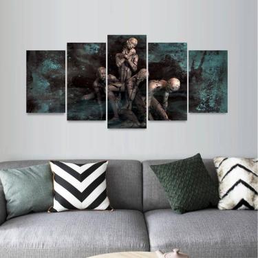 Imagem de Quadro Abstrato Fantasia Humano Místico Mosaico